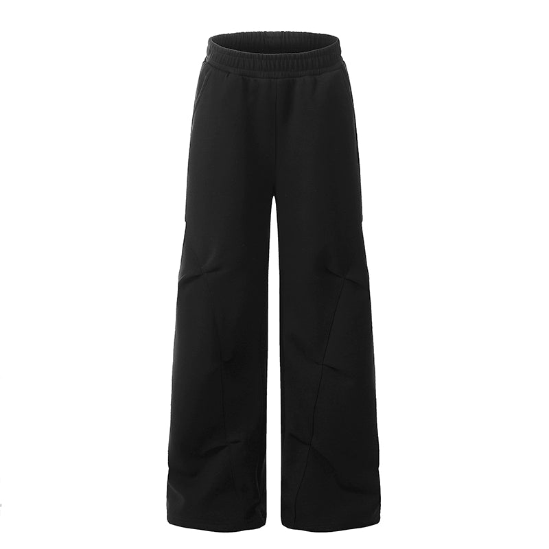 STRUCTURED PLEAT BAGGY SWEAT PANTS