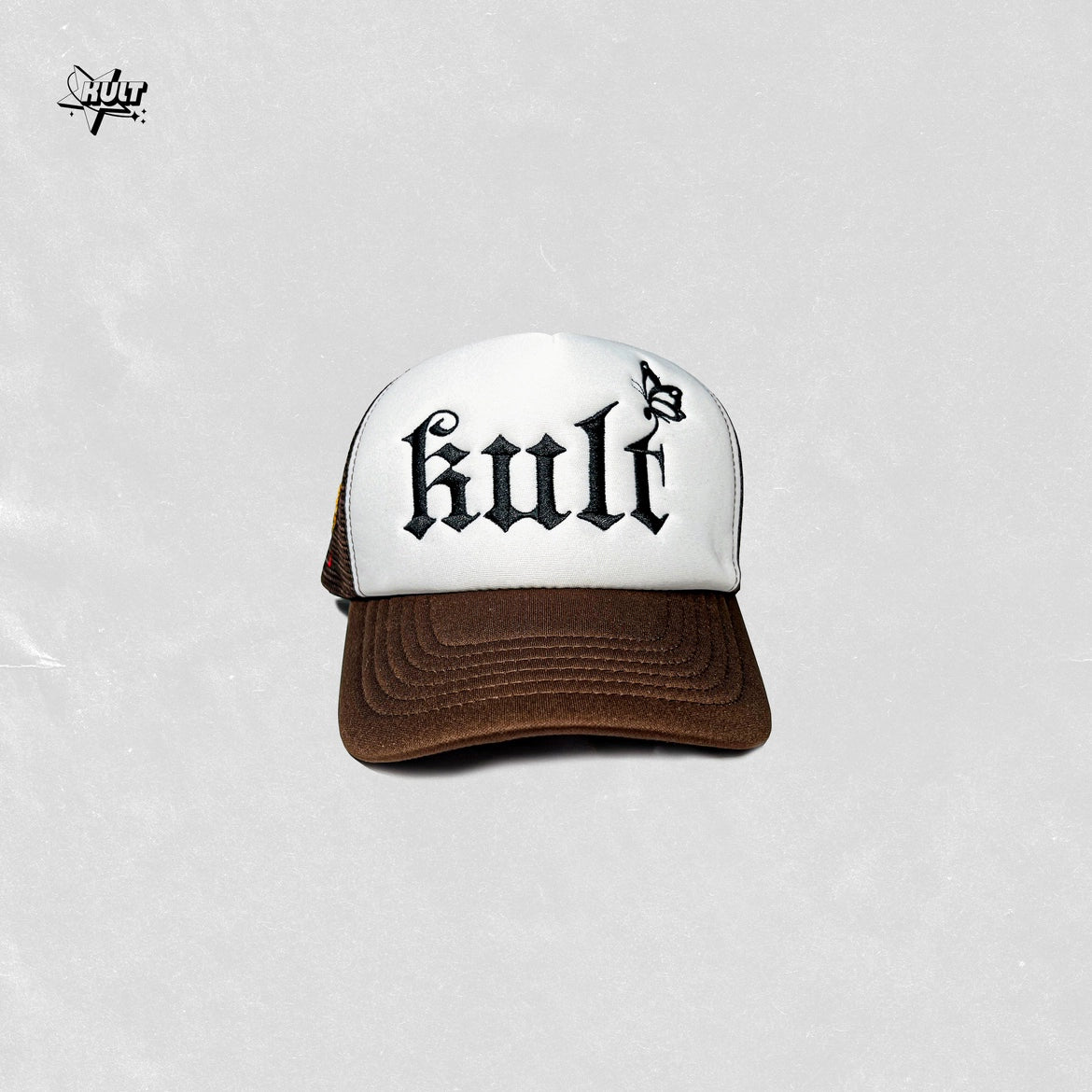 EMBROIDERY LOGO BUTTERFLY MESH CAP