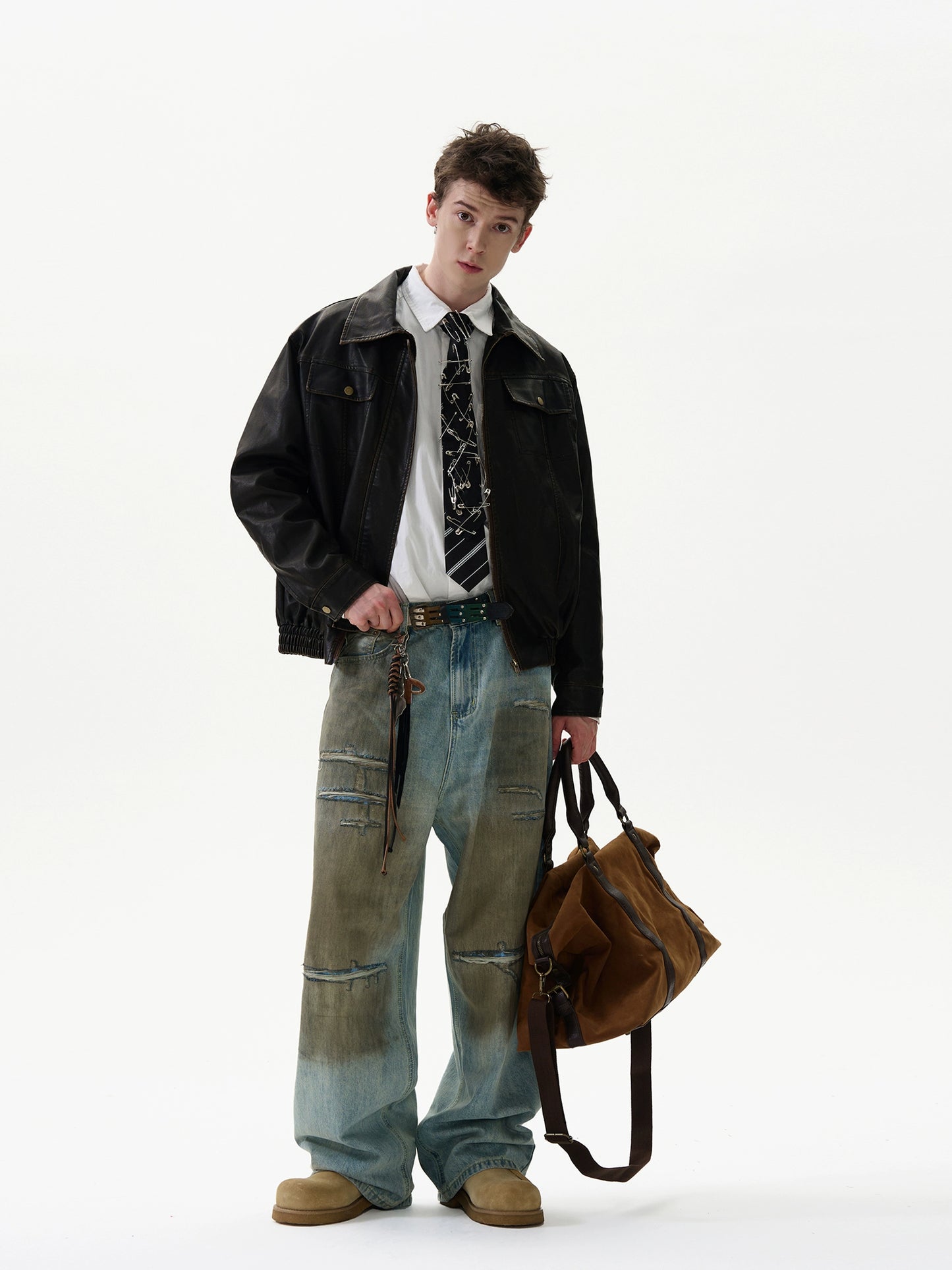 AMERICAN VINTAGE OLD LEATHER JACKET