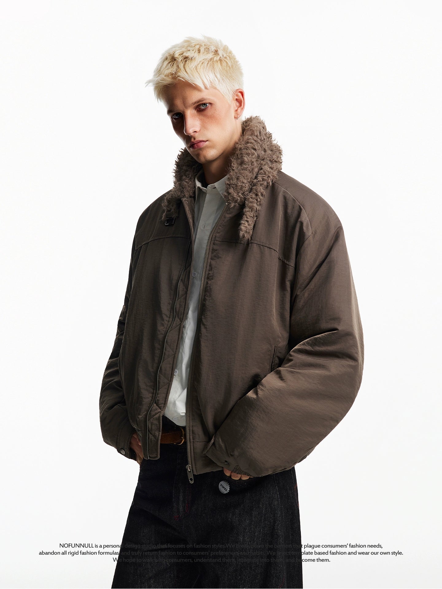 FUR PADDED BOMBER JACKET
