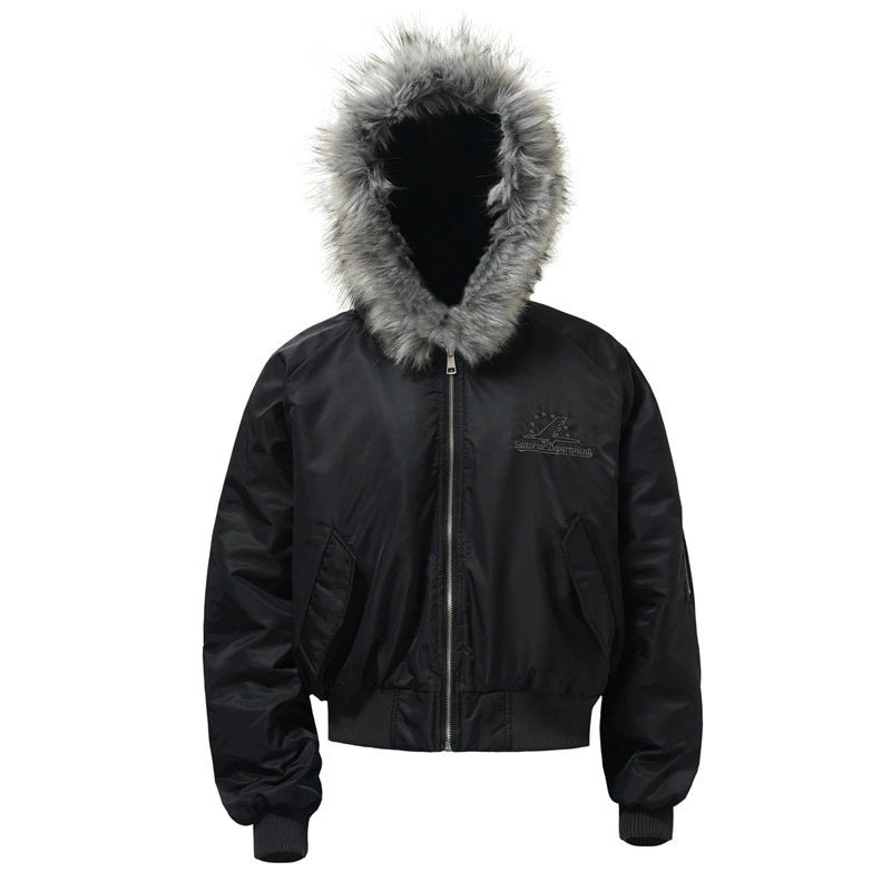 DECONSTRUCTED FUR BOMBER JACKET