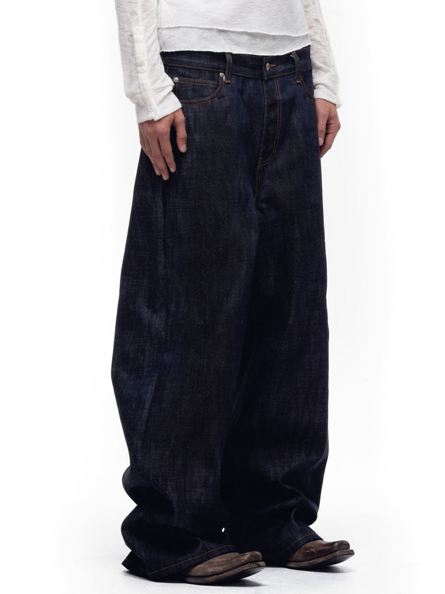 STRUCTIAL LINE SILHOUETTE DENIM PANTS