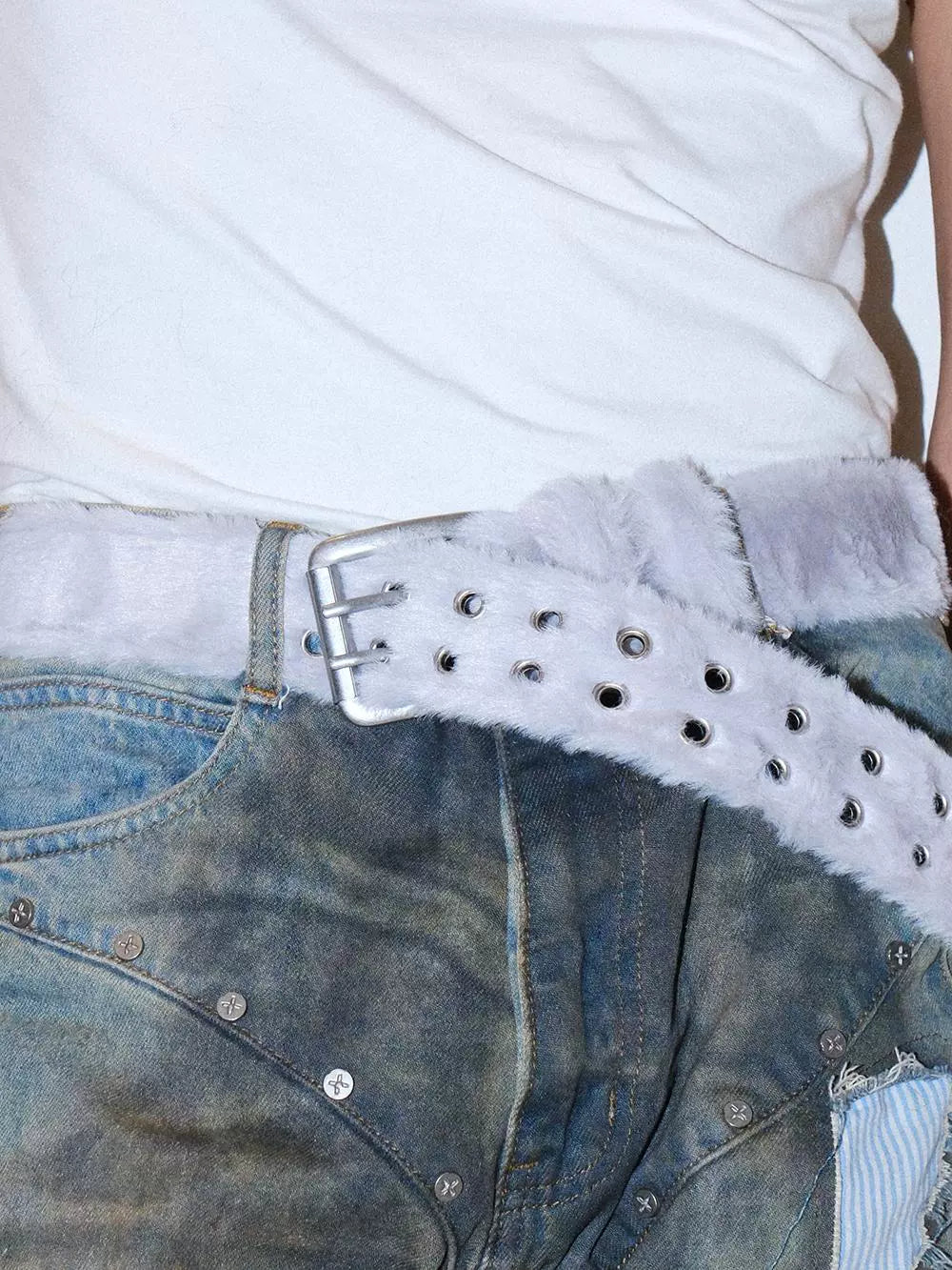 FUR GROMMET BELT
