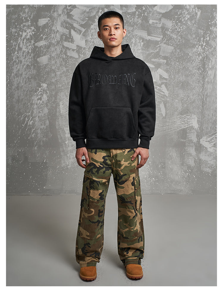 HEAVY EMBROIDERED WASHED HOODIE