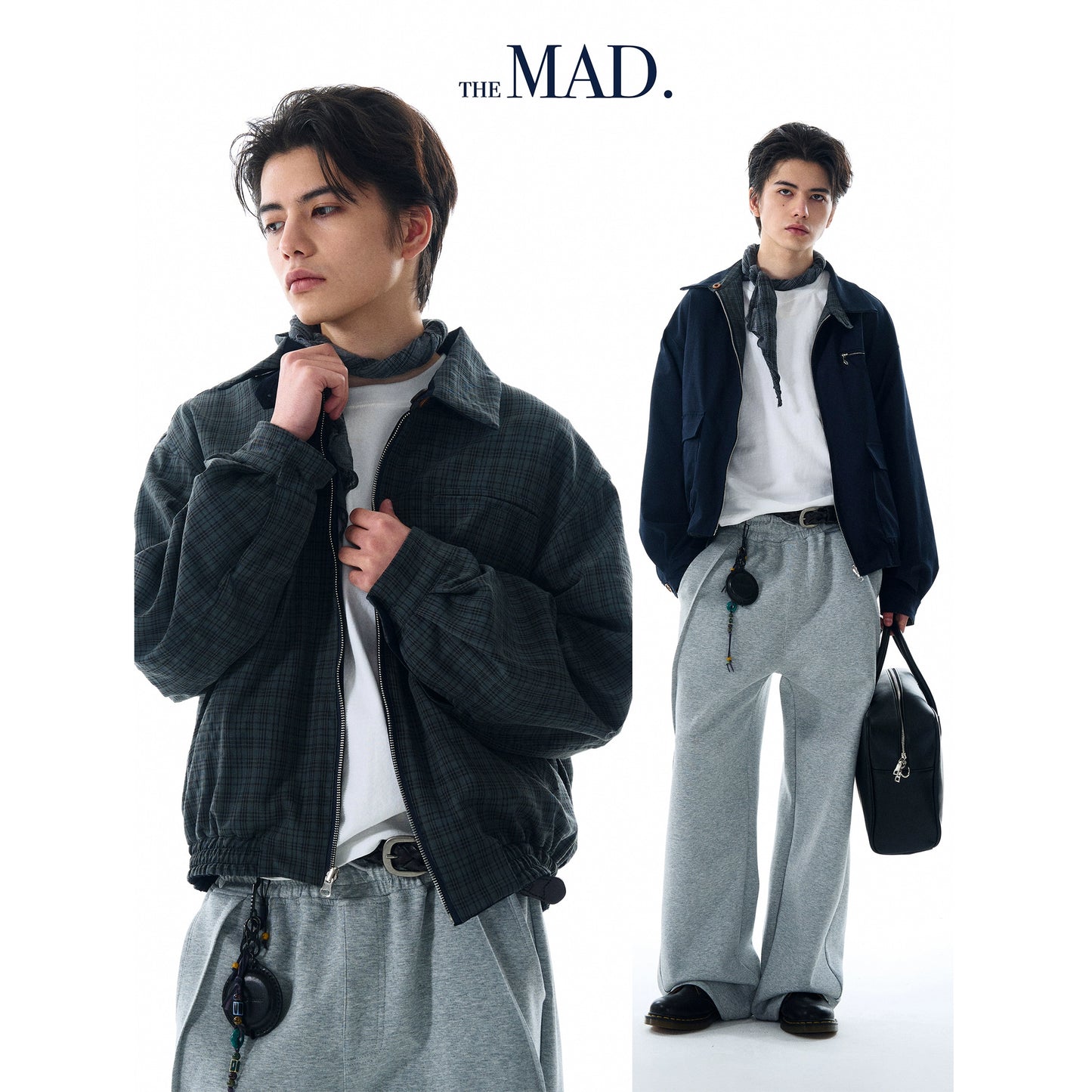 REVERSIBLE CLASSIC PLAID COLLAR JACKET