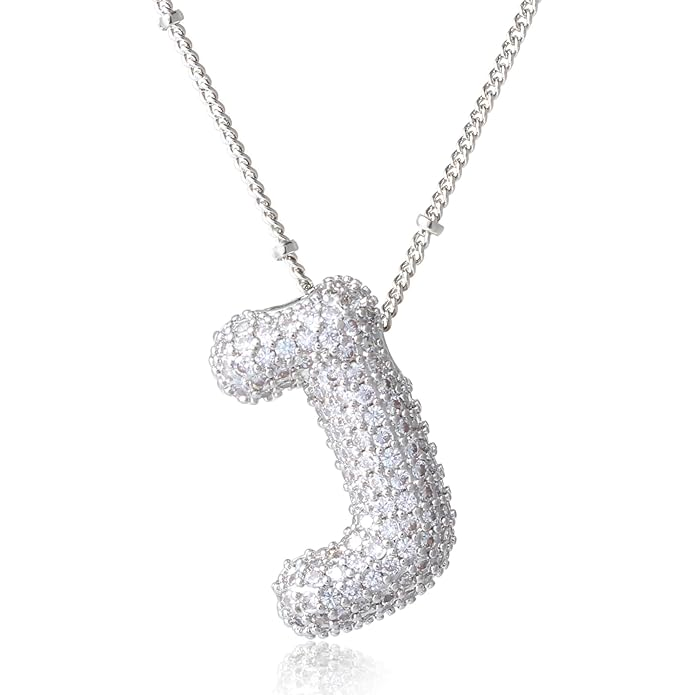 ICY CRYSTAL INITIAL NECKLACE (SILVER)