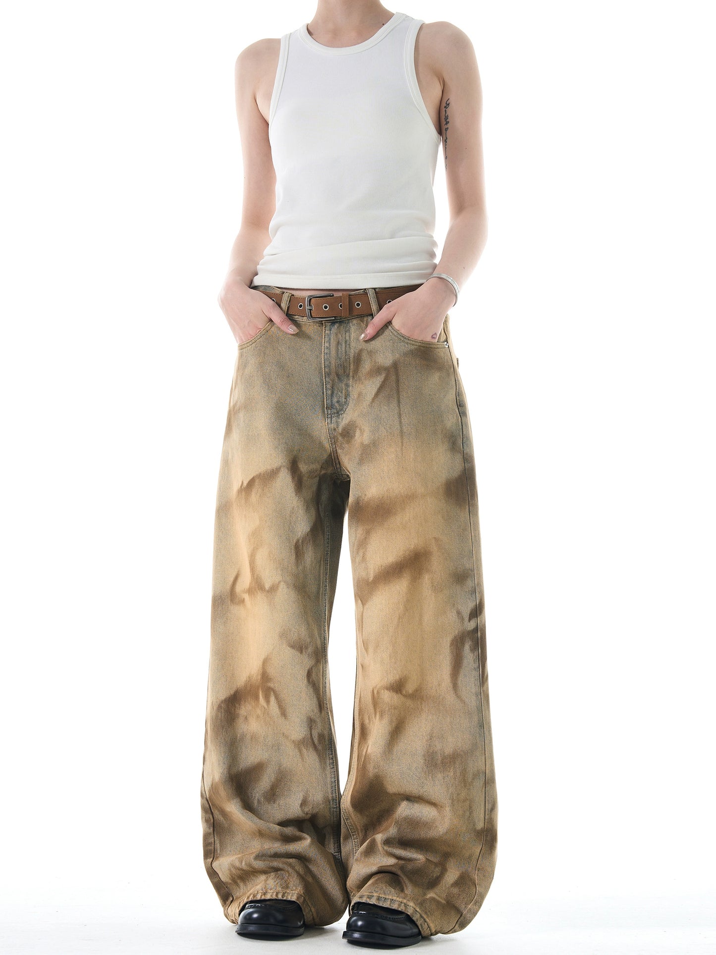 LAZY WASTEDLAND WASHED DENIM PANTS