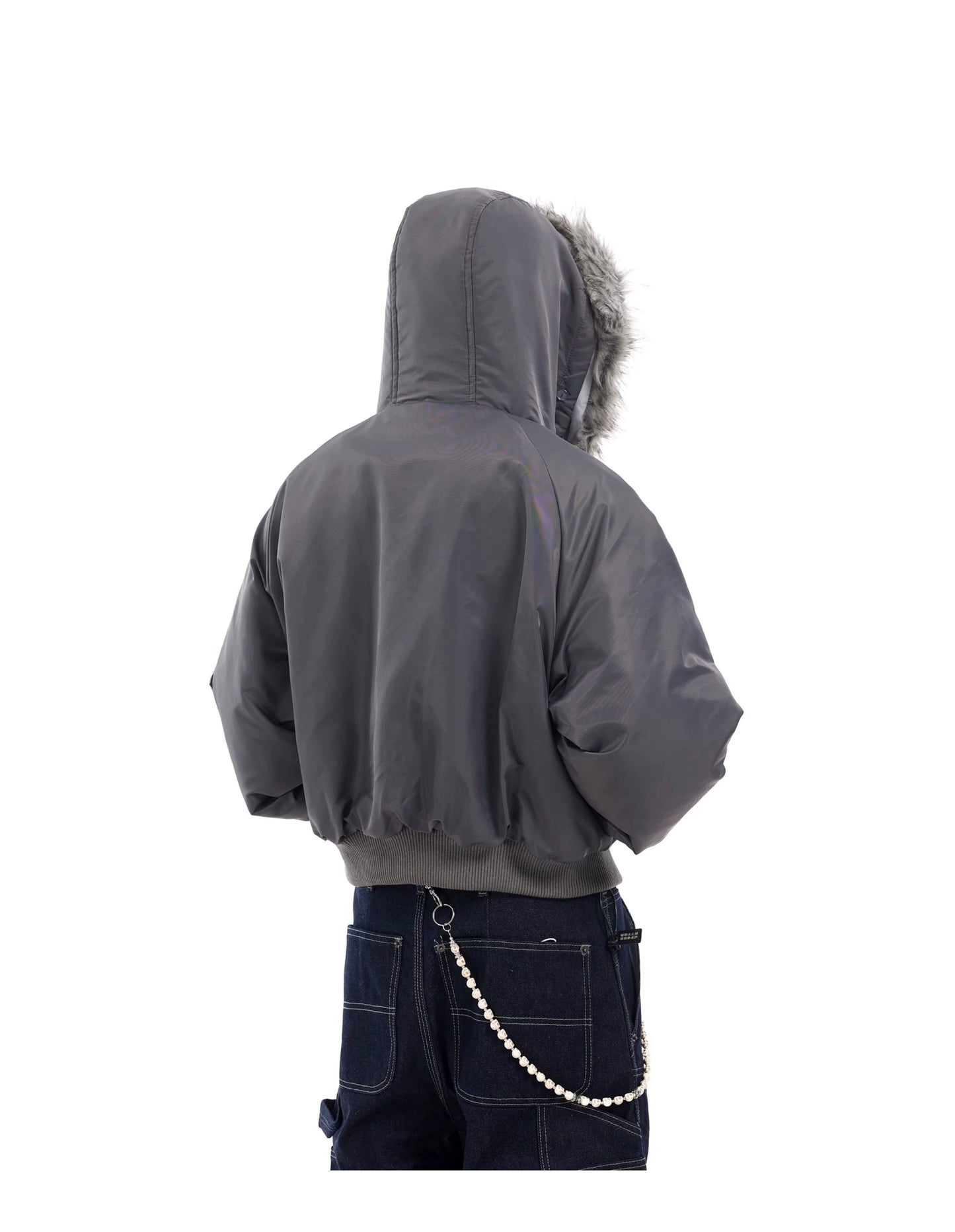 DECONSTRUCTED FUR BOMBER JACKET