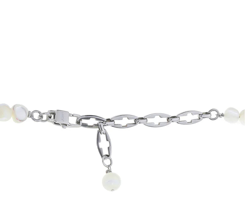 CROSS SHELL BEAD SPLICED NECKLACE