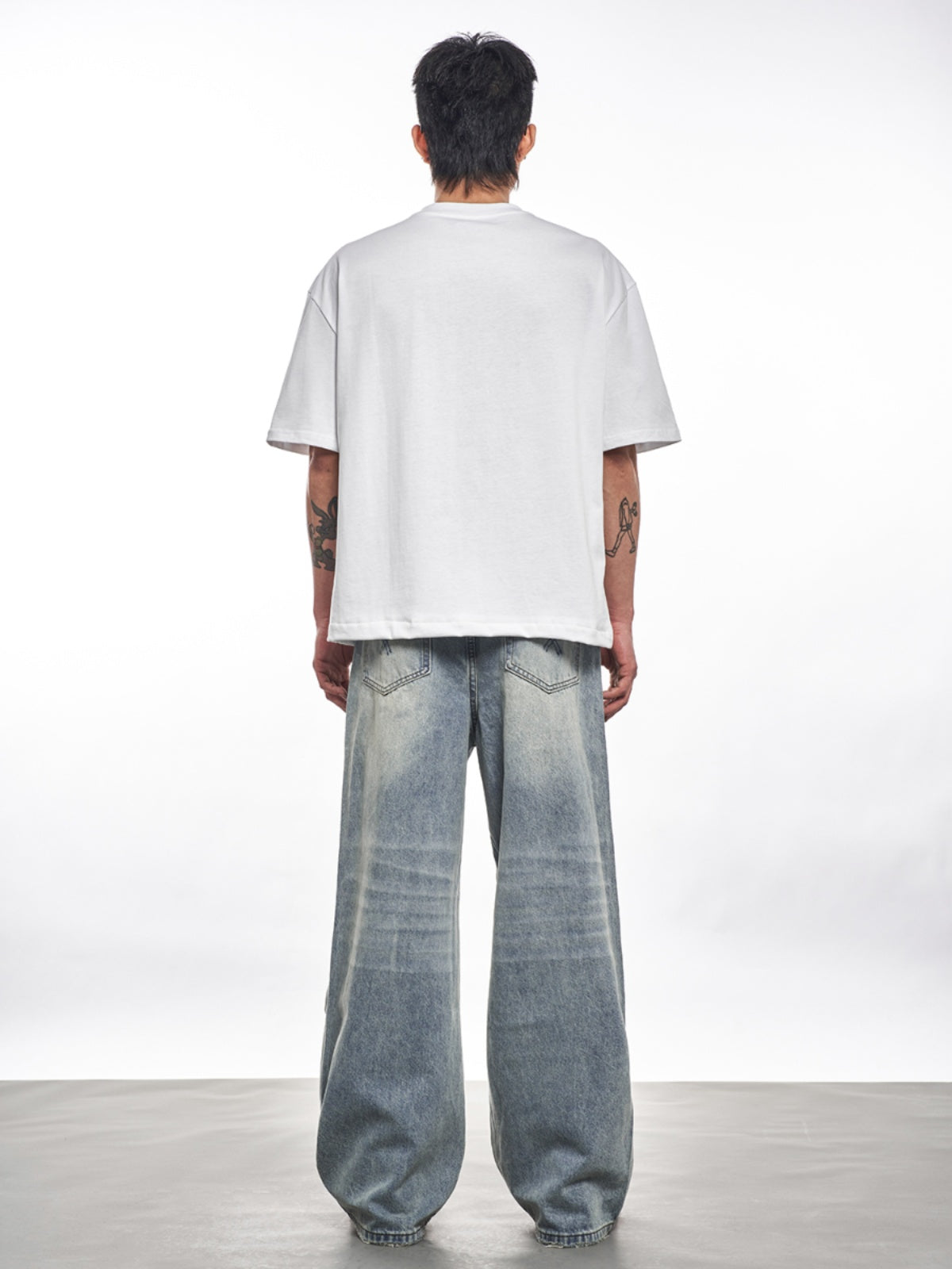 DAILY WASHED WIDE DENIM PANTS
