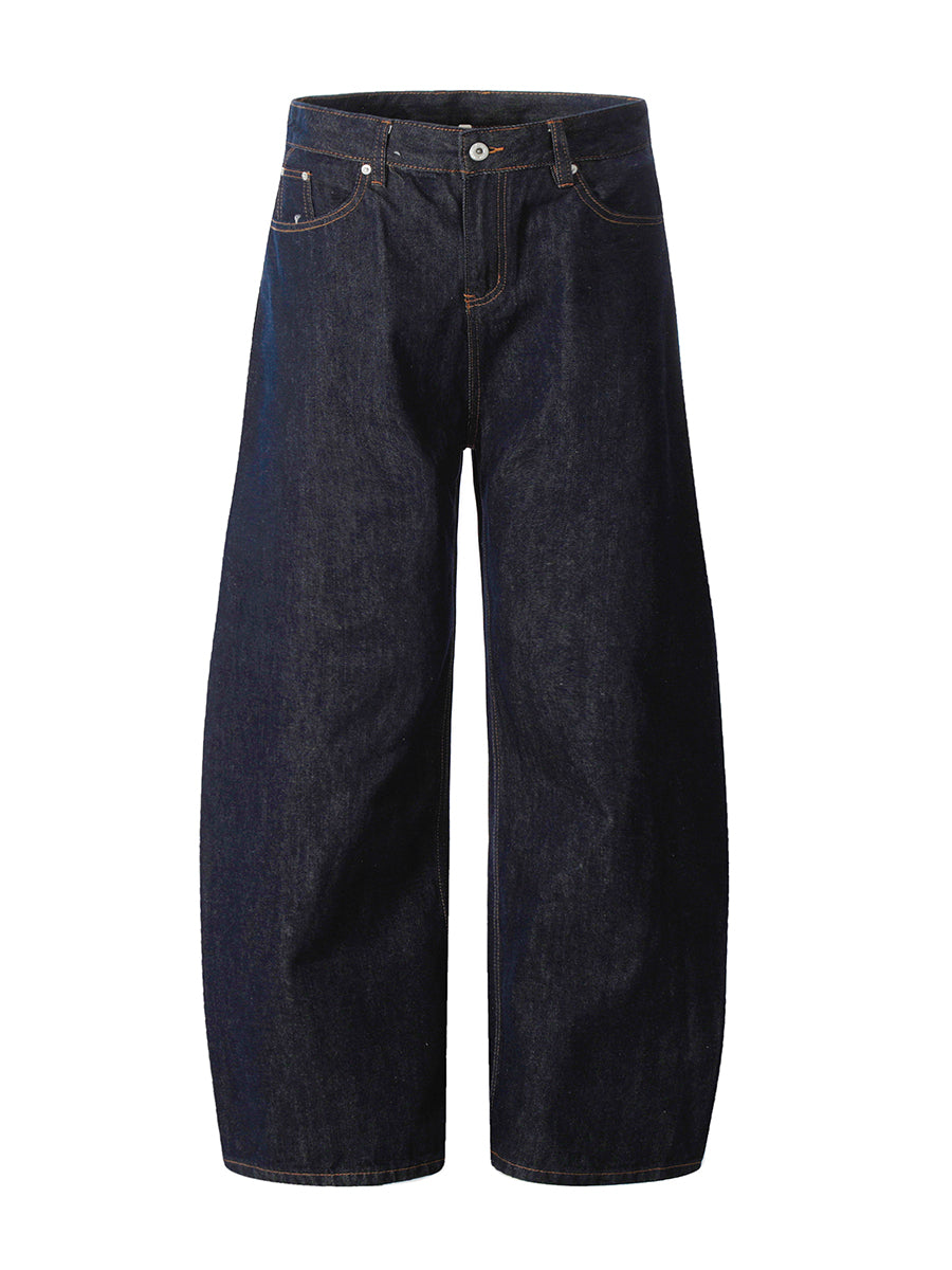 STRUCTIAL LINE SILHOUETTE DENIM PANTS