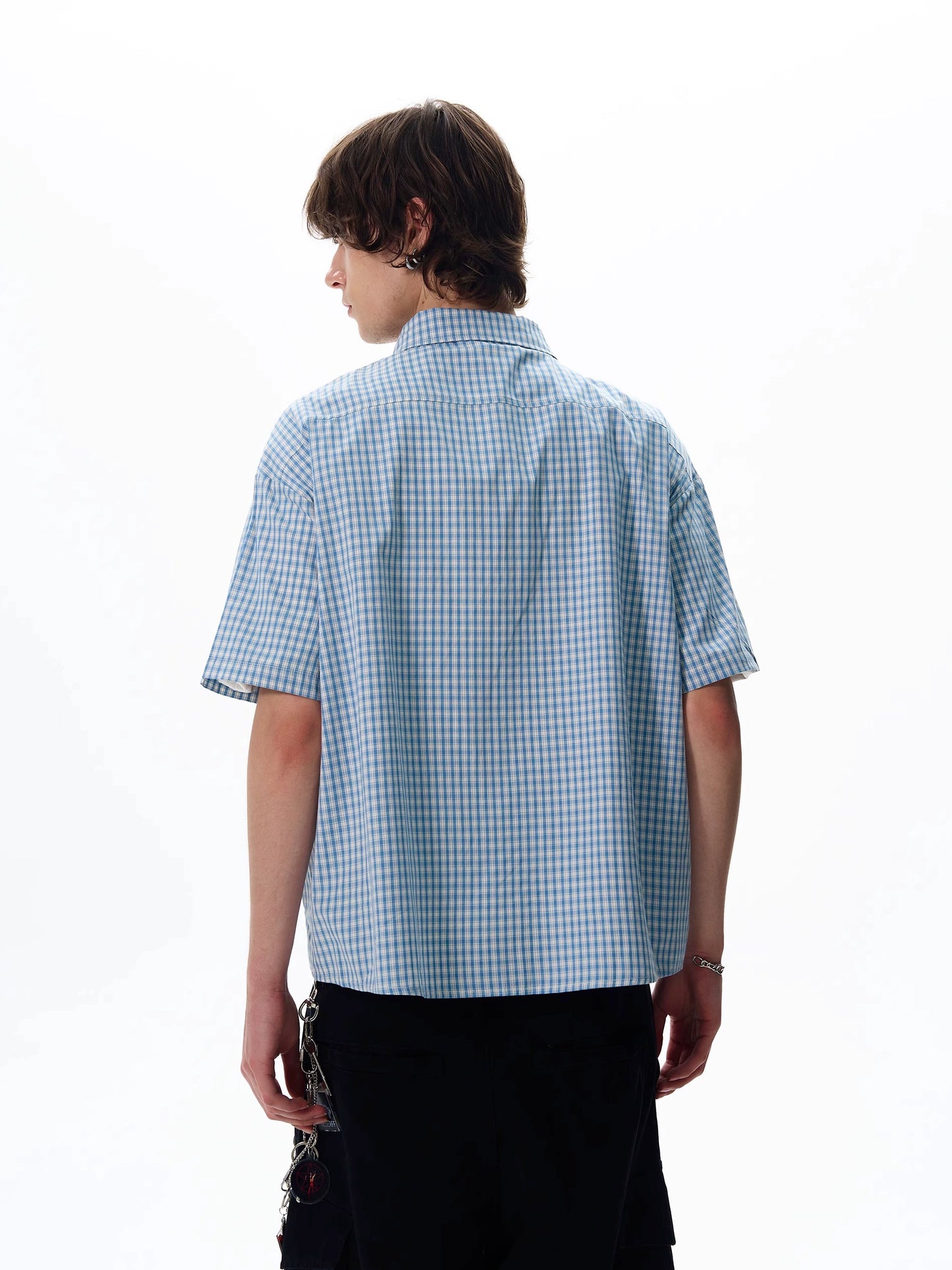 CHECKERED BUTTON-UP SHIRT