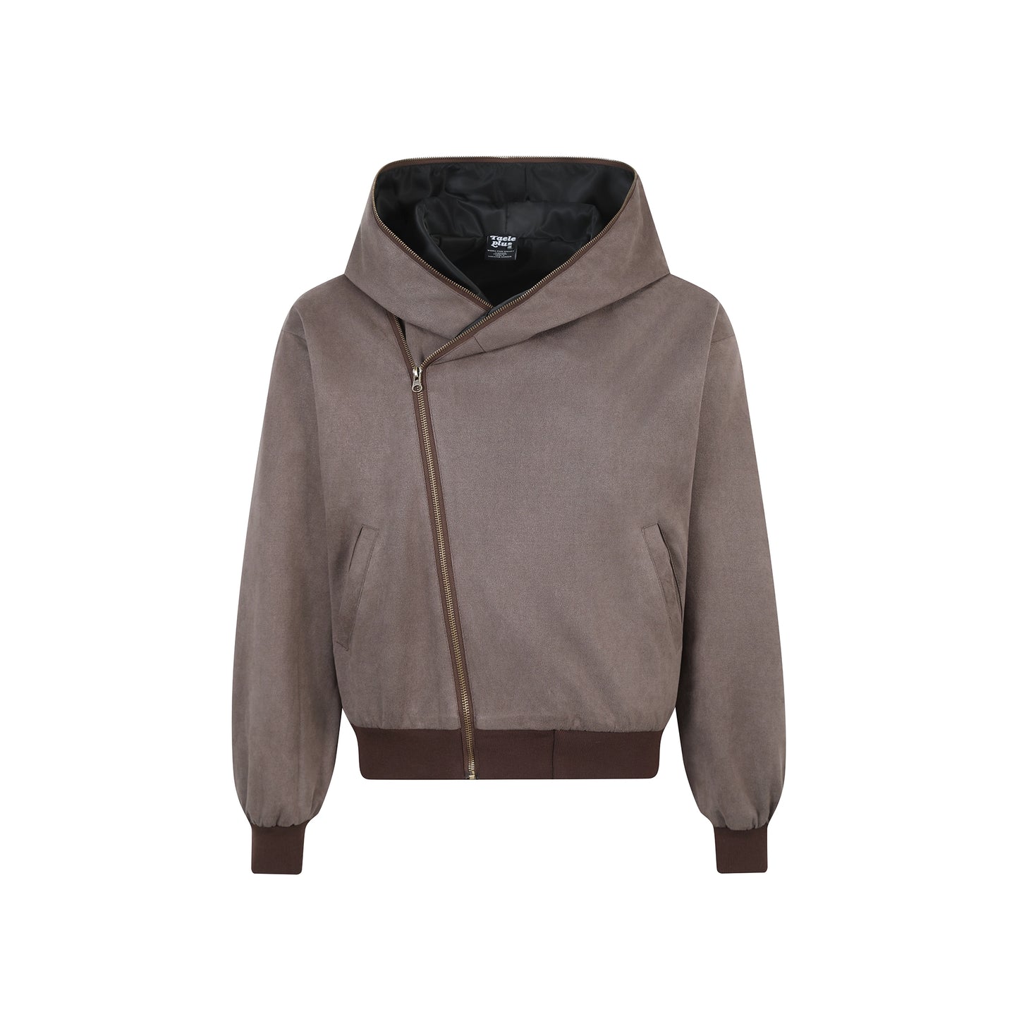 DIAGONAL ZIPPER HOODIE