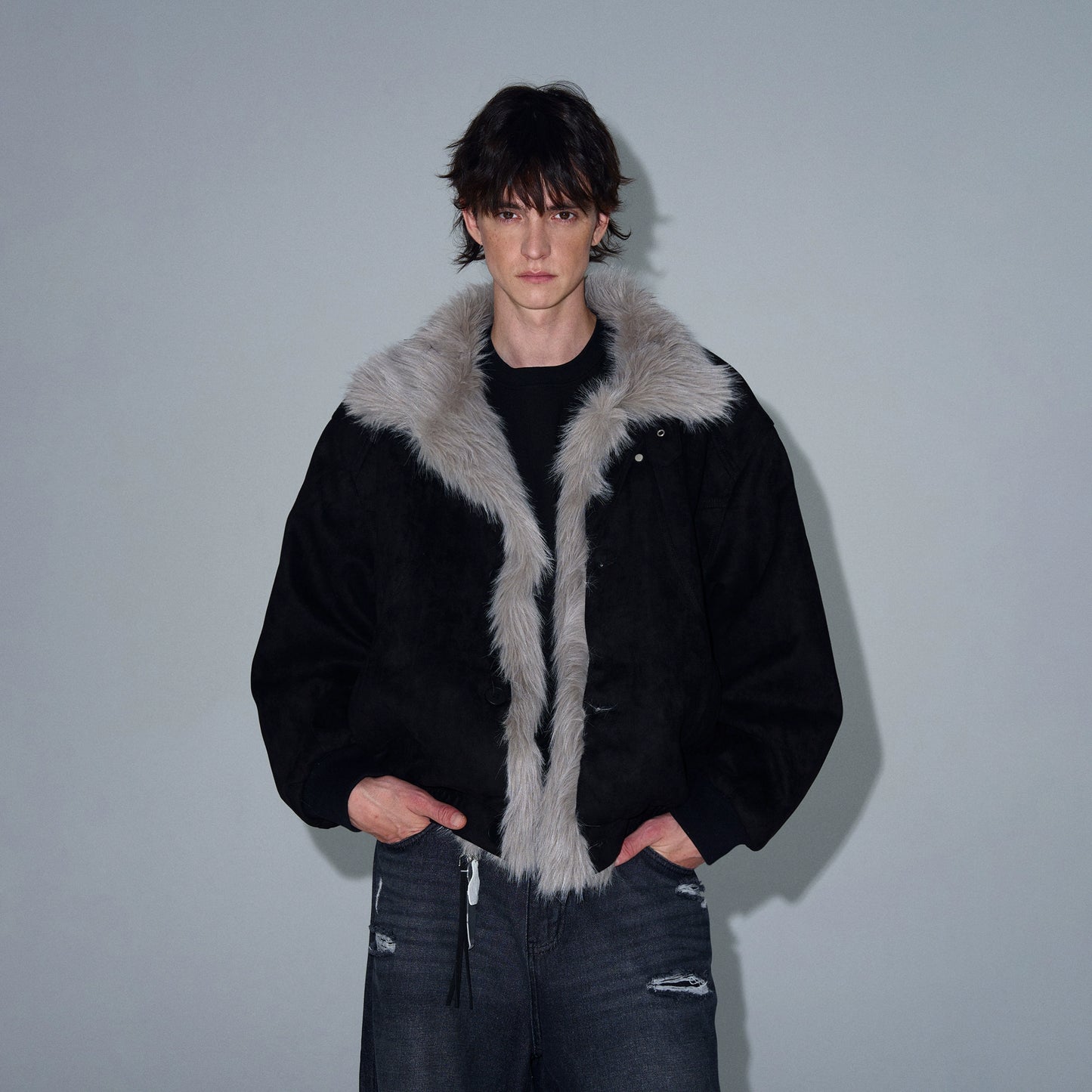 RETRO BRUSHED FUR JACKET