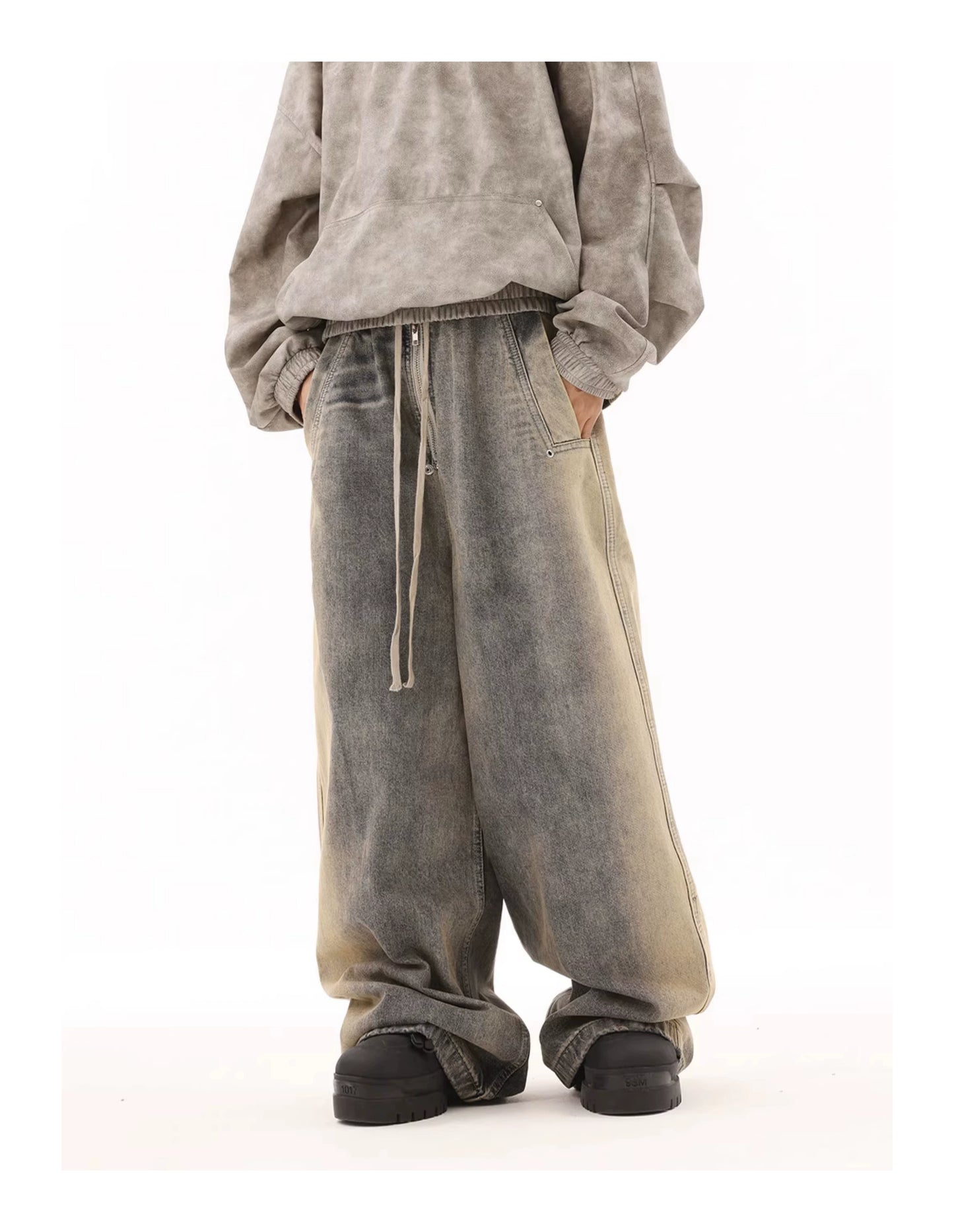 GRADIENT WASHED CARGO DENIM