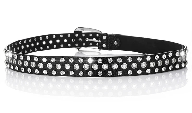 RHINESTONES PIN BUCKLE BELT