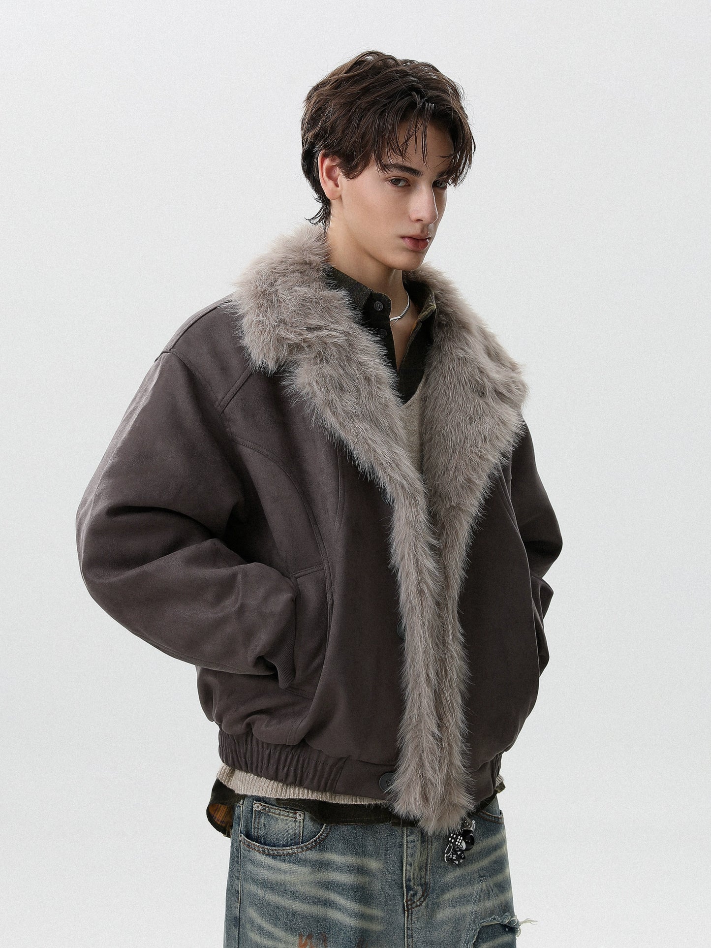 LUXE FUR COLLAR JACKET