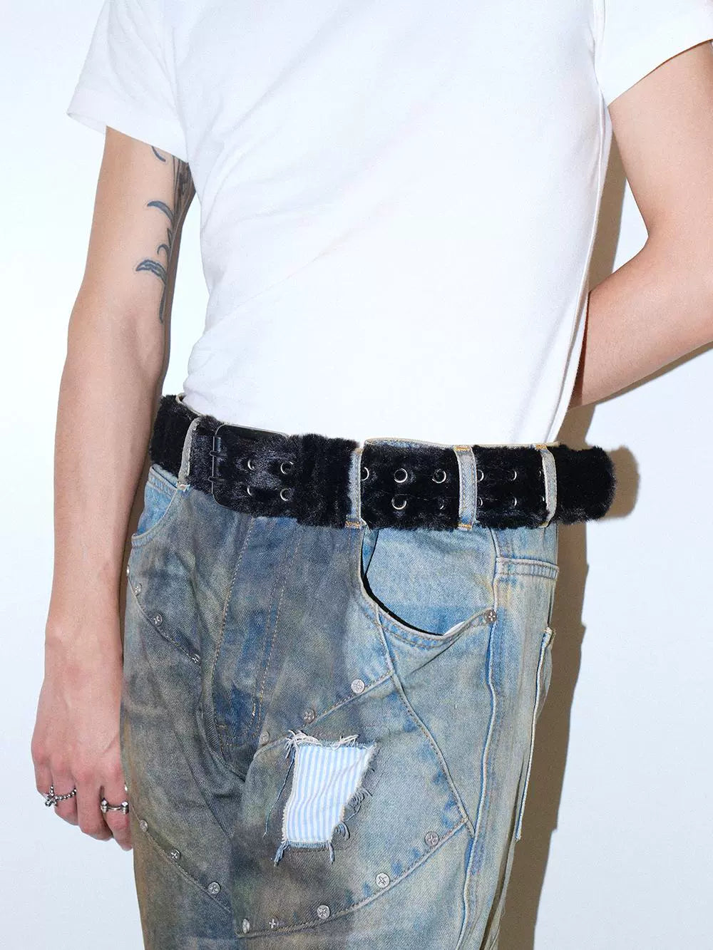 FUR GROMMET BELT