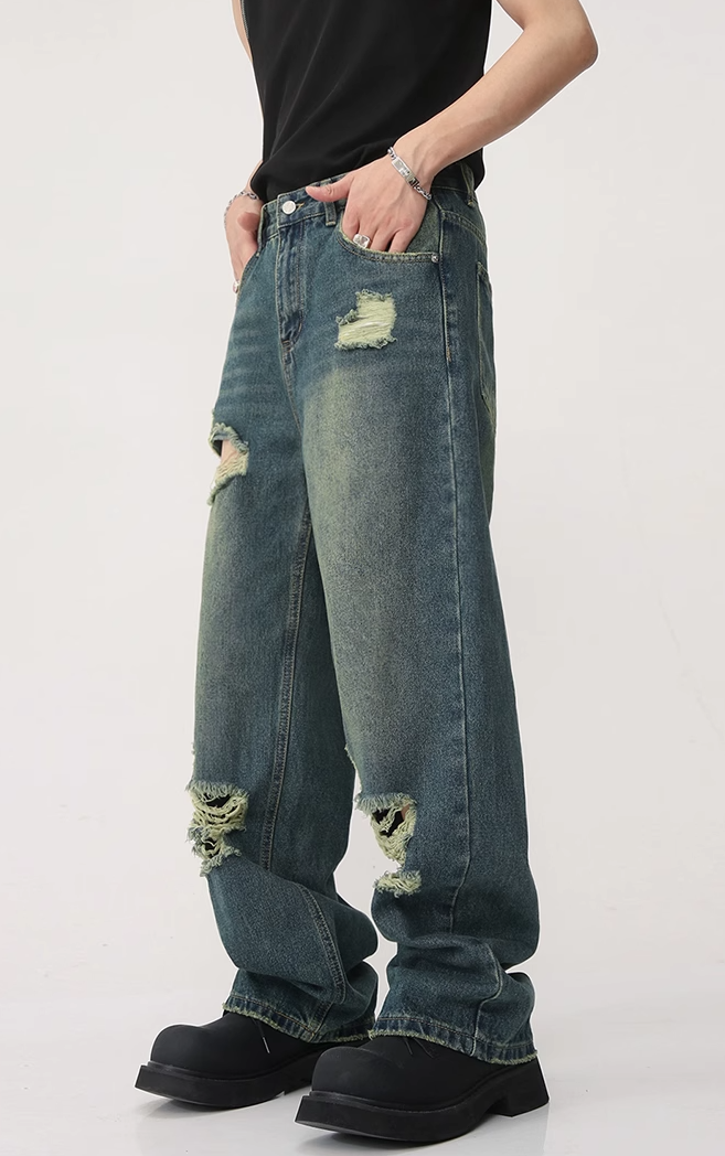 ORIGINAL DAMAGE DENIM PANTS JIN03