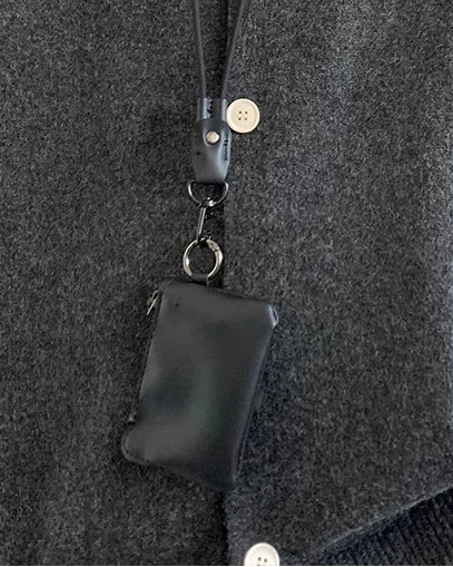 BLACK LINK CORD WALLET