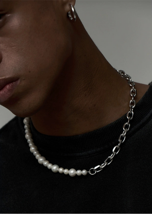 PEARL SPLICING CHAIN NECKLACE