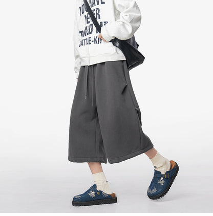 WIDE FIT SWEAT CULOTTE SHORTS