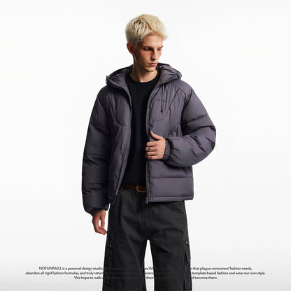 DUSK SHADOW HOODED DOWN JACKET