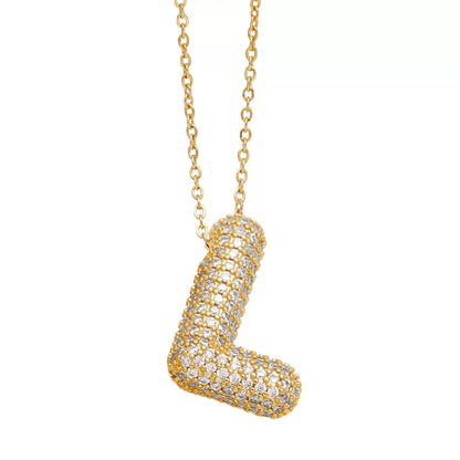 ICY CRYSTAL INITIAL NECKLACE (GOLD)