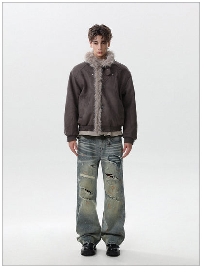 LUXE FUR COLLAR JACKET