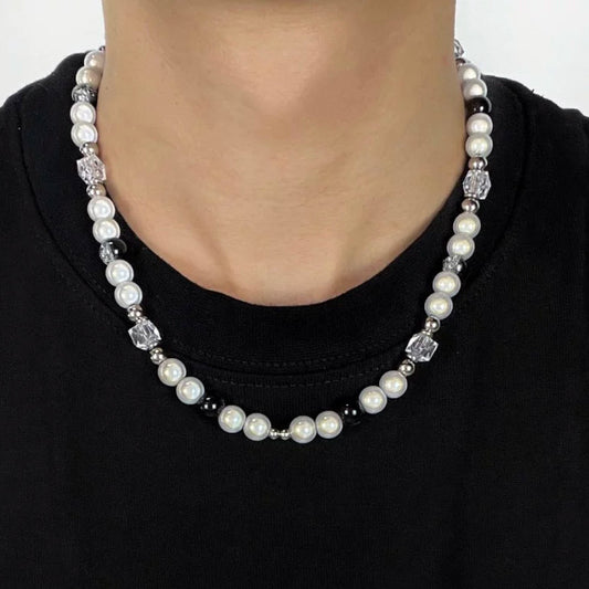 CRYSTAL PEARL NECKLACE