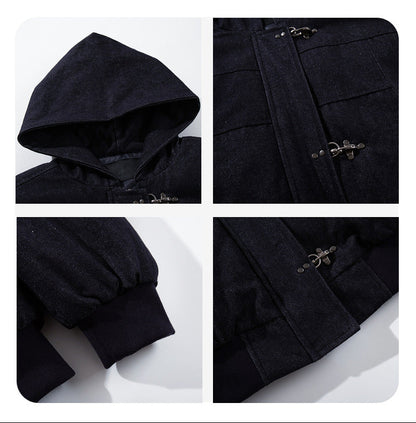 DENIM HOOD FIREMAN JACKET