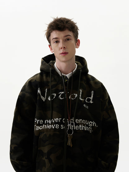 RETRO CAMOUFLAGE HOODED JACKET