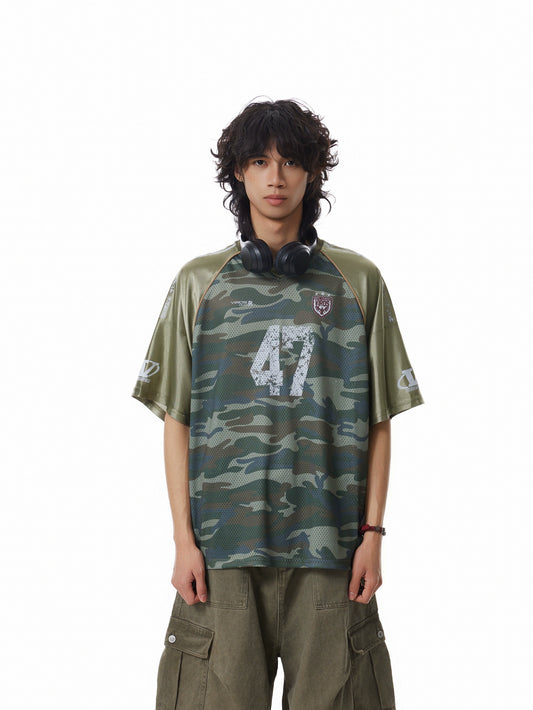 MESH CAMPOUFLAGE STITCHED JERSEY