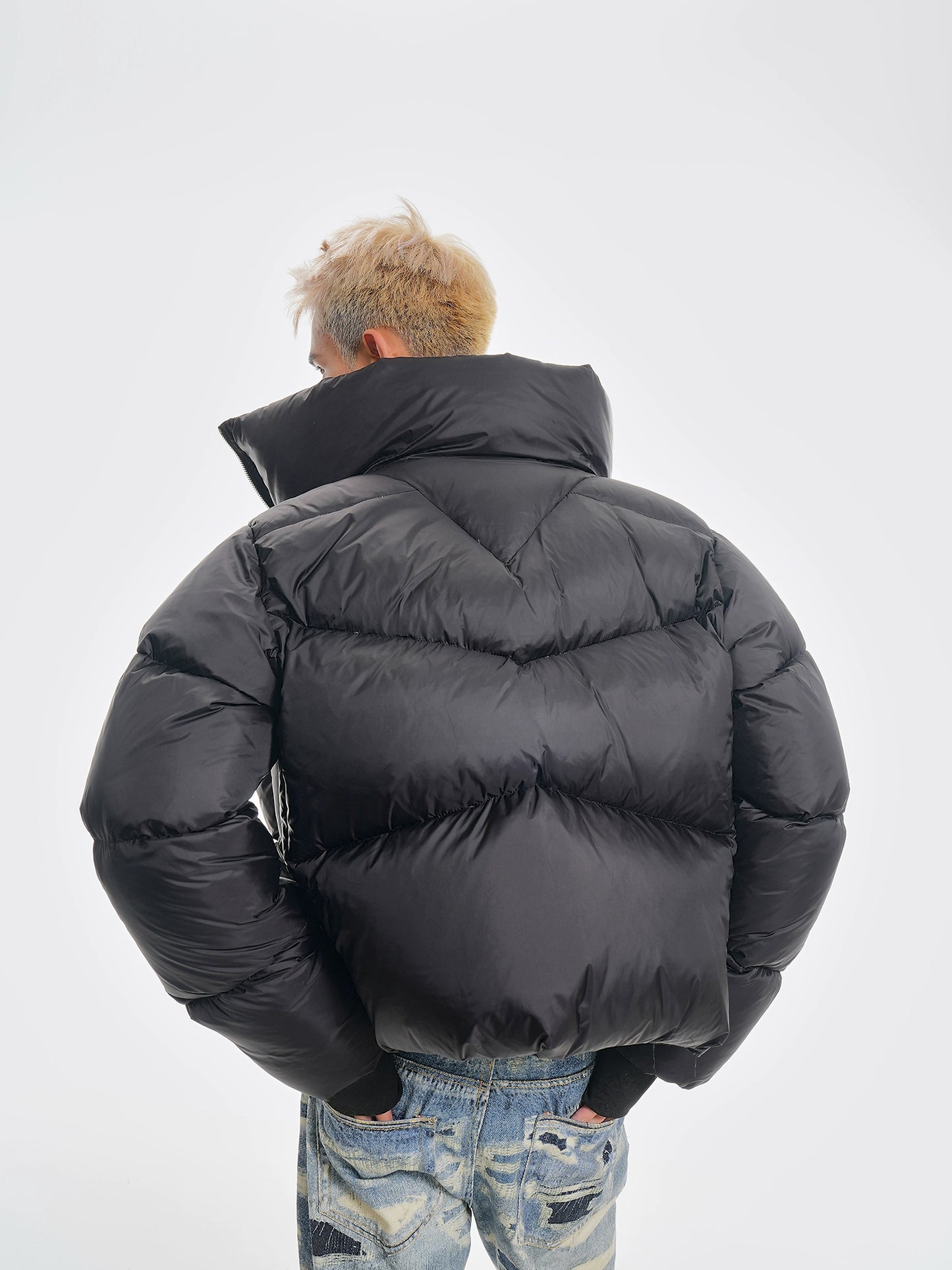 HIGHNECK STAND COLLAR PUFFER JACKET