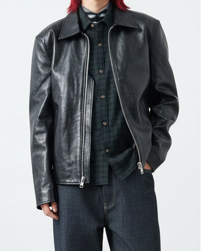 WRINKLE LEATHER JACKET