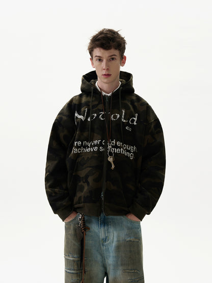 RETRO CAMOUFLAGE HOODED JACKET