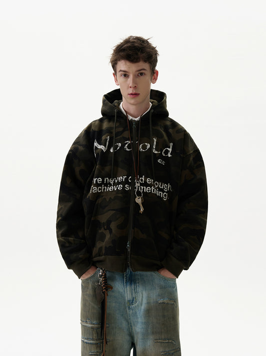 RETRO CAMOUFLAGE HOODED JACKET