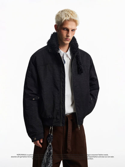 FUR PADDED BOMBER JACKET