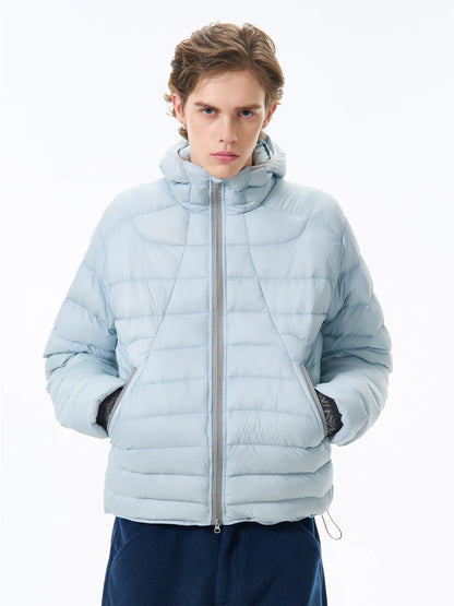 LIGHTWEIGHT HOODED MICRO DOWN JACKET