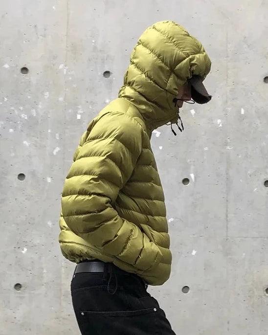 OVERSIZED HOOD CROPPED PUFFER JACKET