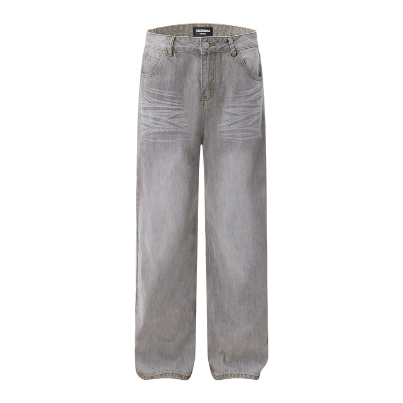 【サイズ1】geeks baggy denim pants バギーデニム パンツ WASH AGED BAGGY DENIM PANTS – GEEK