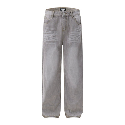 WASH AGED BAGGY DENIM PANTS