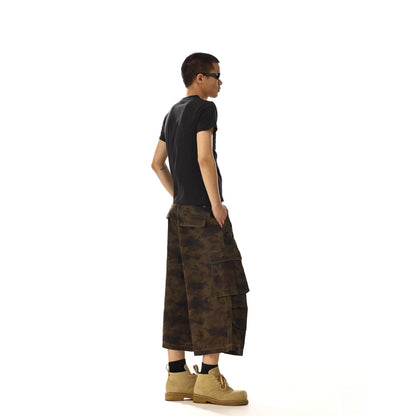 CAMO WIDE CARGO SHORTS