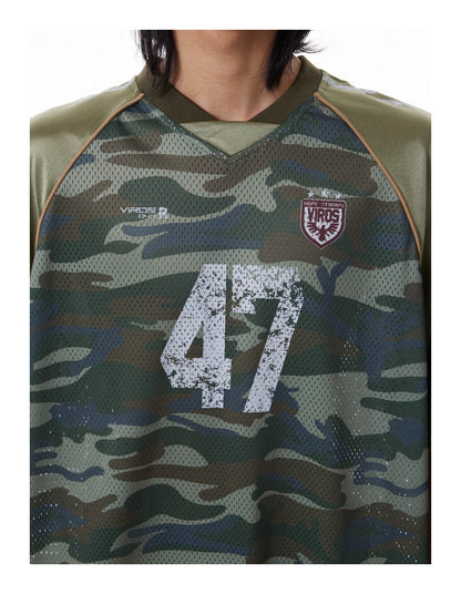 MESH CAMPOUFLAGE STITCHED JERSEY