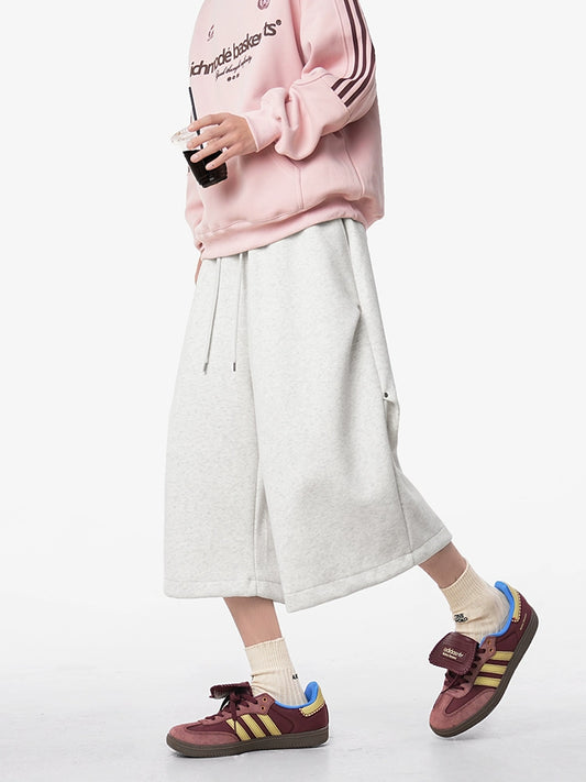 WIDE FIT SWEAT CULOTTE SHORTS