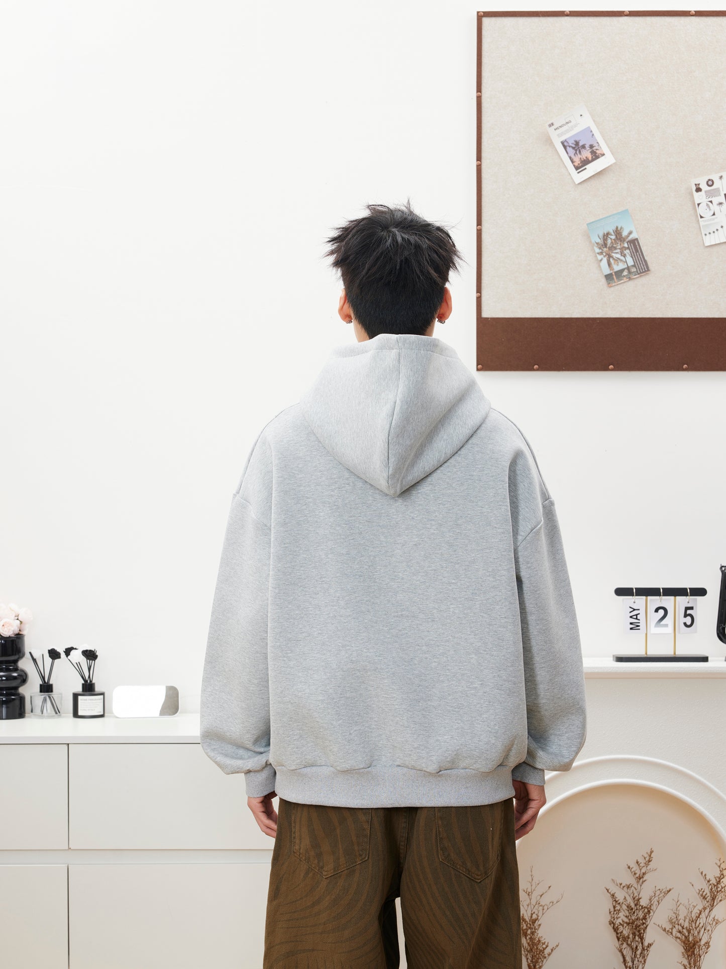 HEAVY HIGH NECK BOTTON HOODIE