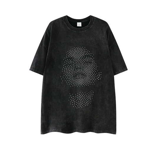 STUDDED FACE GRAPHIC T-SHIRTS