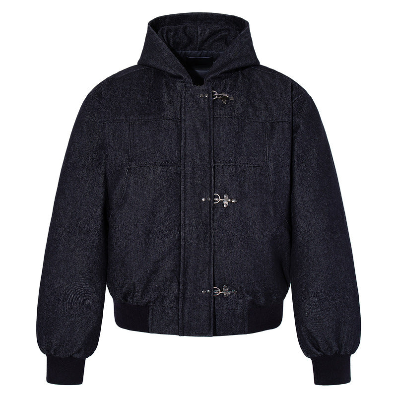 DENIM HOOD FIREMAN JACKET