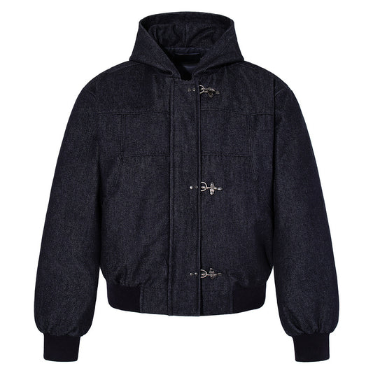 DENIM HOOD FIREMAN JACKET