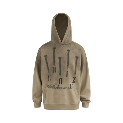 WASHED GRADIENT NAIL HOODIE